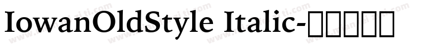 IowanOldStyle Italic字体转换